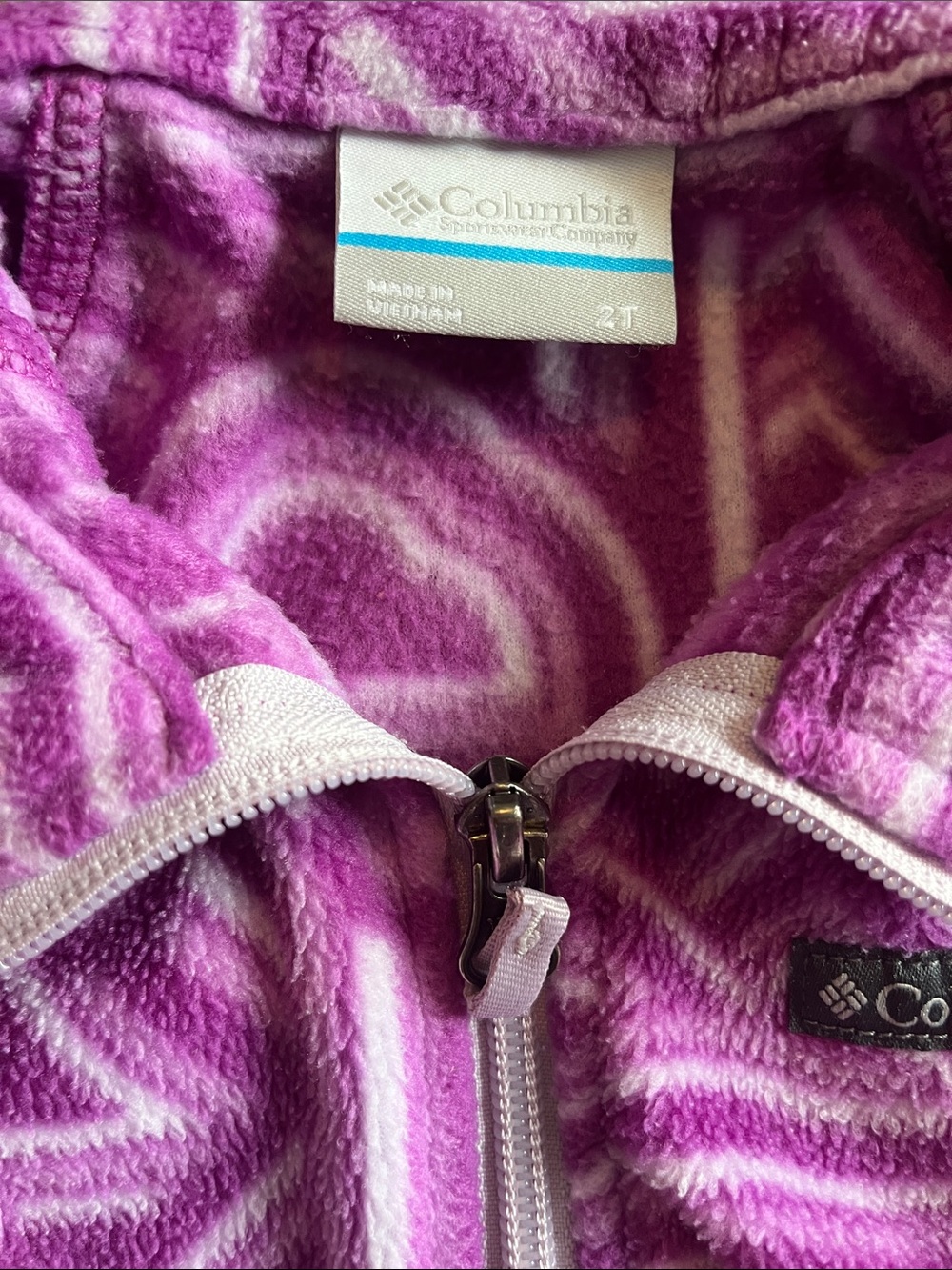 2T Columbia Purple Fleece Jacket - Picture 2 of 3